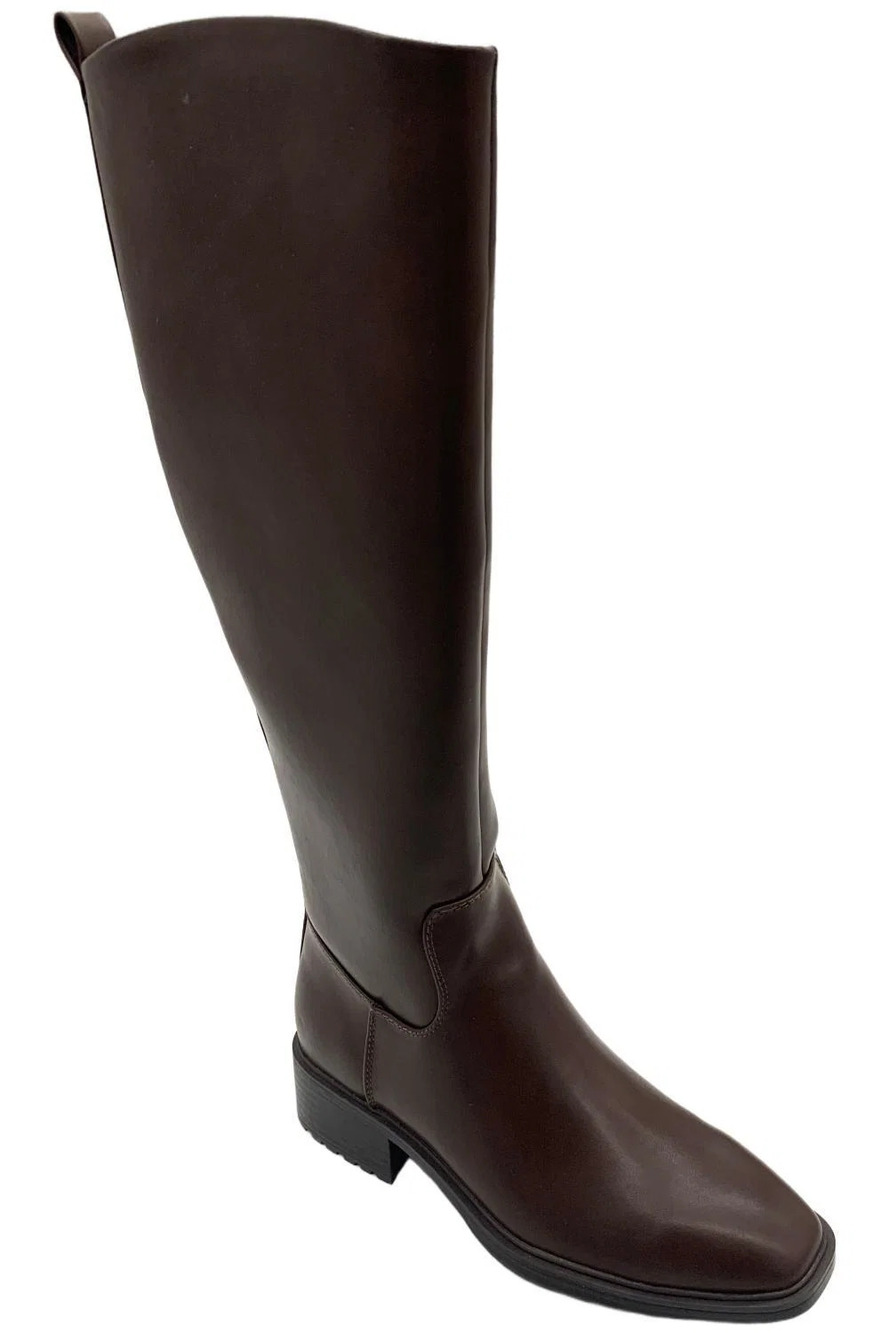 Nine West Women's Blondy Medium Tall Shaft Boots Dark Brown - Medium